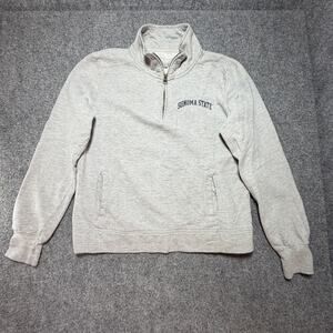 Vtg Redshirt Adult Unisex 1/4 Zip Gray SONOMA STATE Pullover Sweater (Size M)